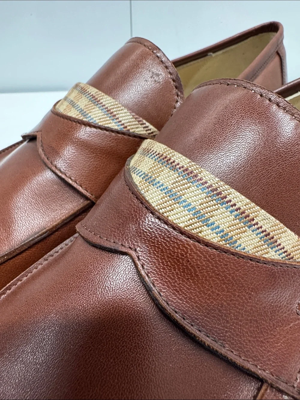 Caporicci Brown calf Leather Penny Loafers size 10 1/2